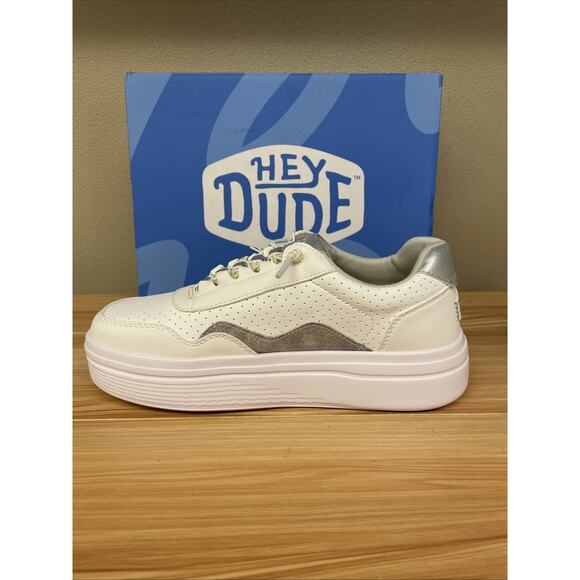 Hey Dude Womens Sneakers White Size US 7 - Picture 3 of 7
